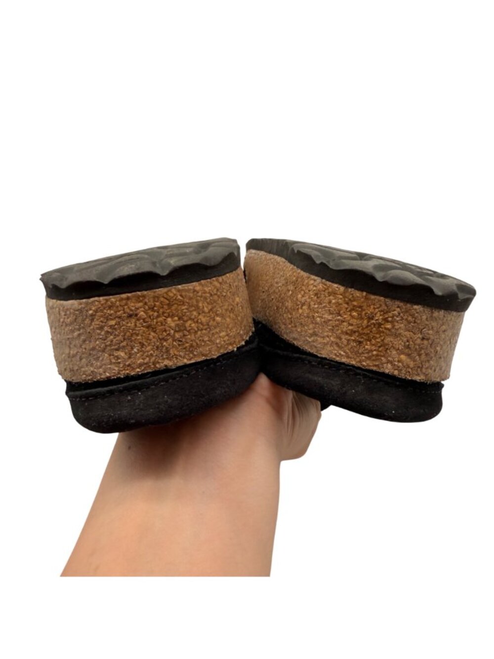 Birkenstock Buckley Black Suede Leather Soft Footbed Shearling Lined Clogs sz9 - Picture 9 of 9